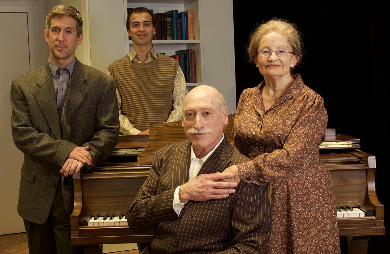 Matthew McGloin, True Leavitt, Joel Leffert and Jayne Luke in Pioneer Theatre Company’s Prayer for the French Republic - Photo by BW Productions