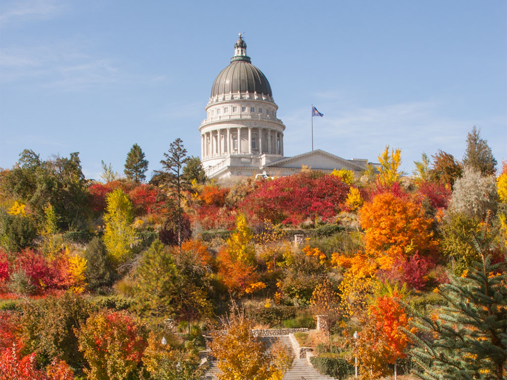 View of Utah State Capitol from Memory Grove - Fall colors - Matt Morgan_Medium