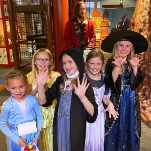 Kids celebrate Halloween at Treehouse Museum, photo courtesy of Treehouse Museum