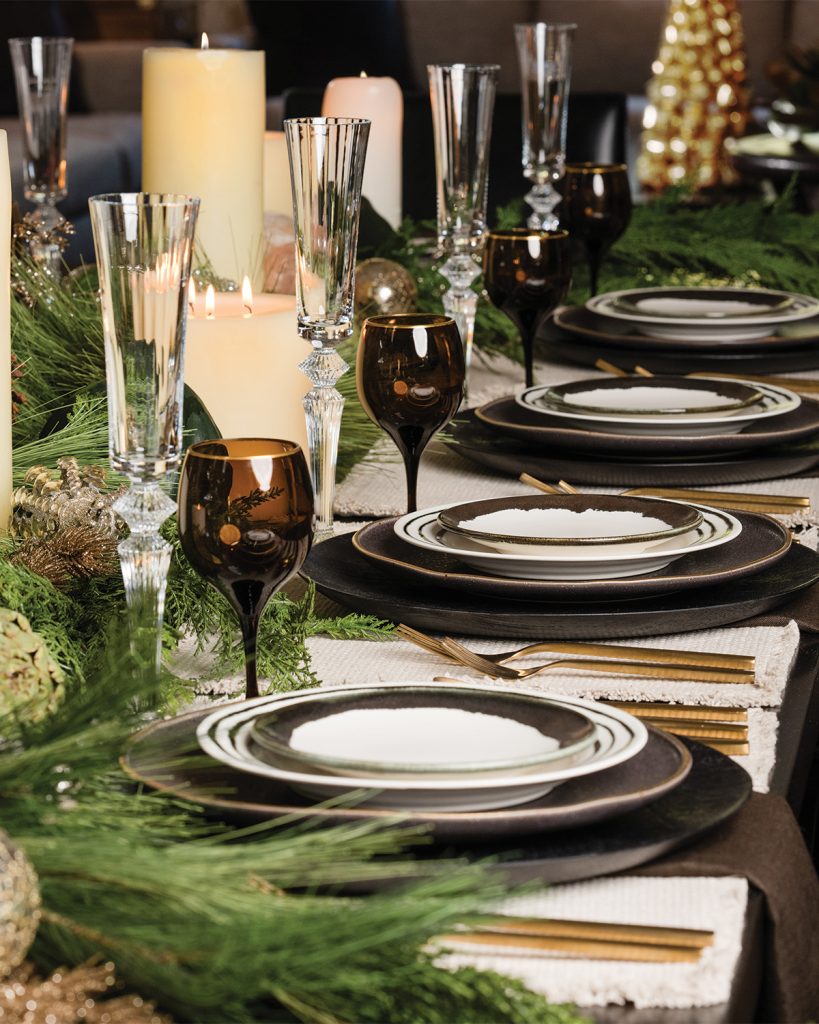 holiday table setting
