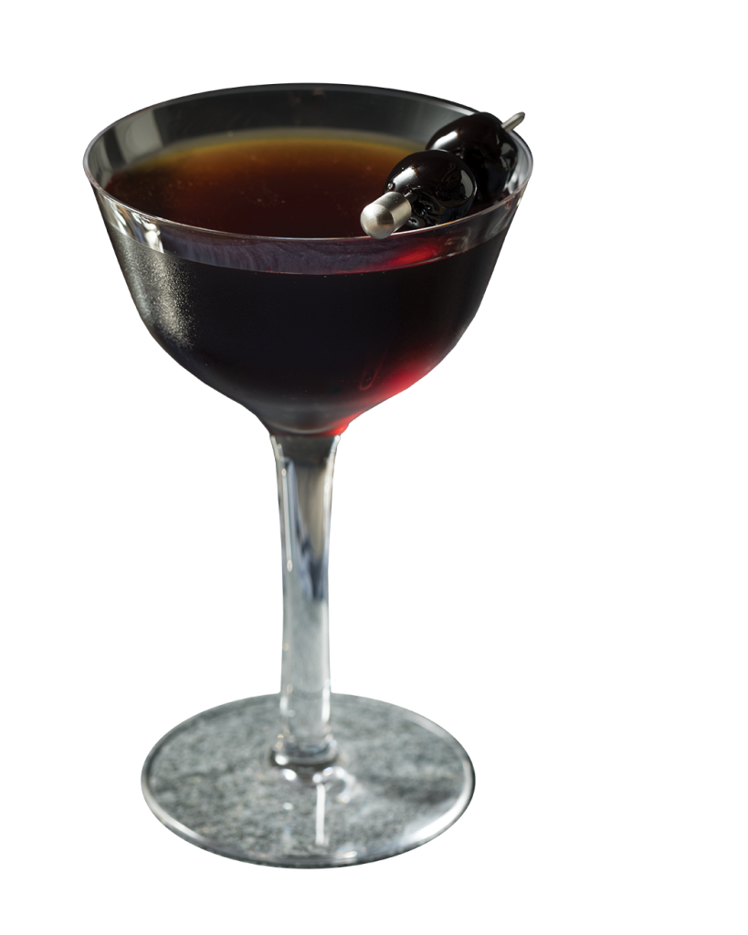 Nick & Nora Glass, manhattan cocktail