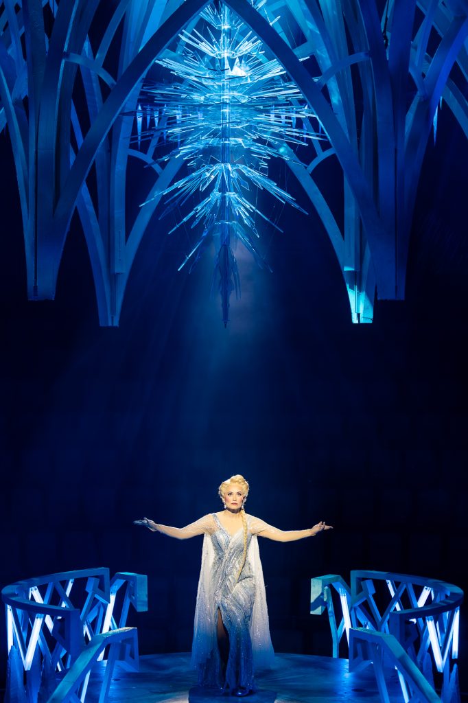Jessica Hudson as Elsa in Hale Center Theatre's production of "Frozen", Hale Center Theatre, Utah 