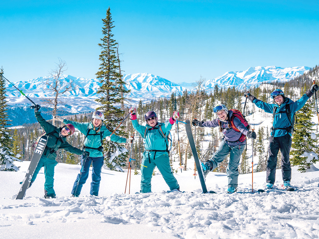 skiers, uinta mountains, Utah