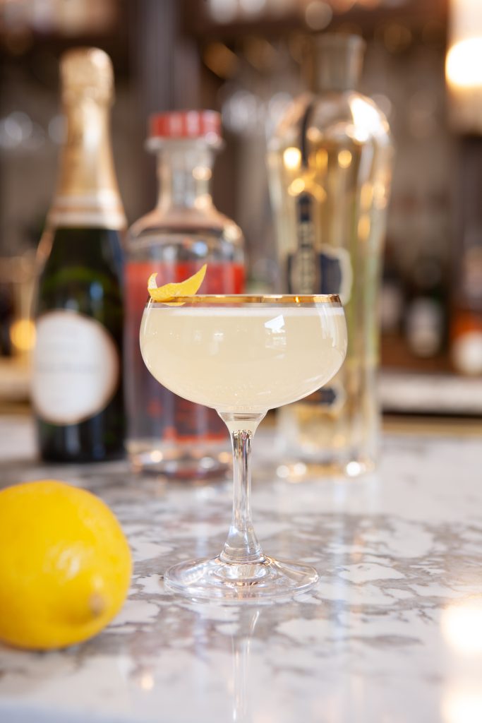 Champagne cocktail, Le Depot Park City, Utah