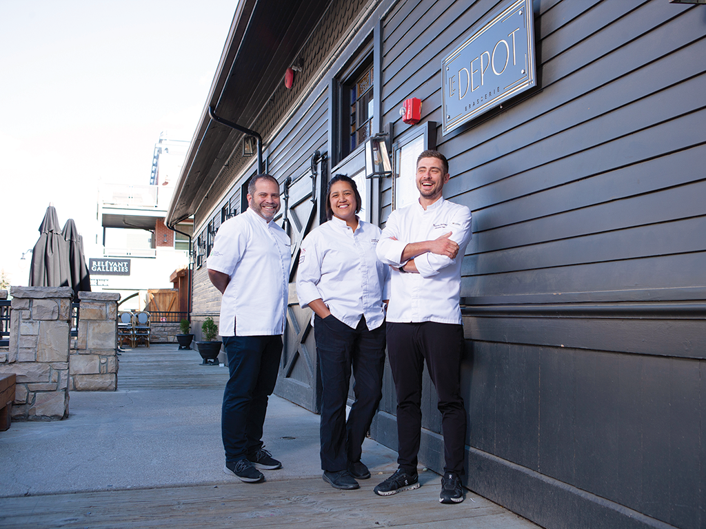 Le Depot Chef Galen Zamarra, Executive Pastry Chef Cassidy Cabel and Executive Chef Thomas Bernard.