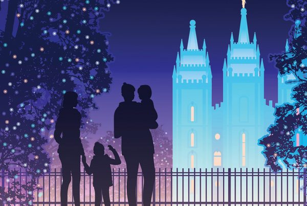 Temple Square illustration, Temple Square, Salt Lake City, Mormon Temple