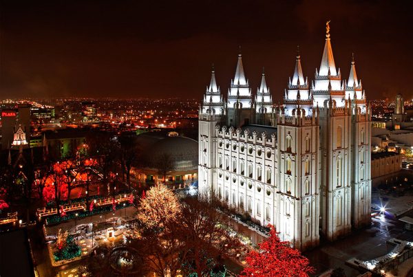 Temple Square lights, christmas lights Utah, downtown Salt Lake City