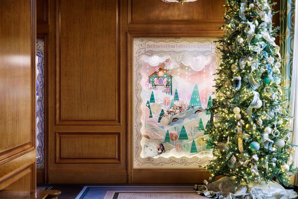 The Grand America Hotel, window stroll, holiday art display, Salt Lake City, Utah