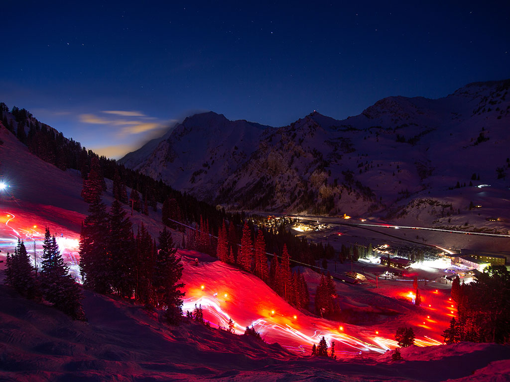 Torchlight Parade, Alta Ski Area, Little Cottonwood Canyon, Utah