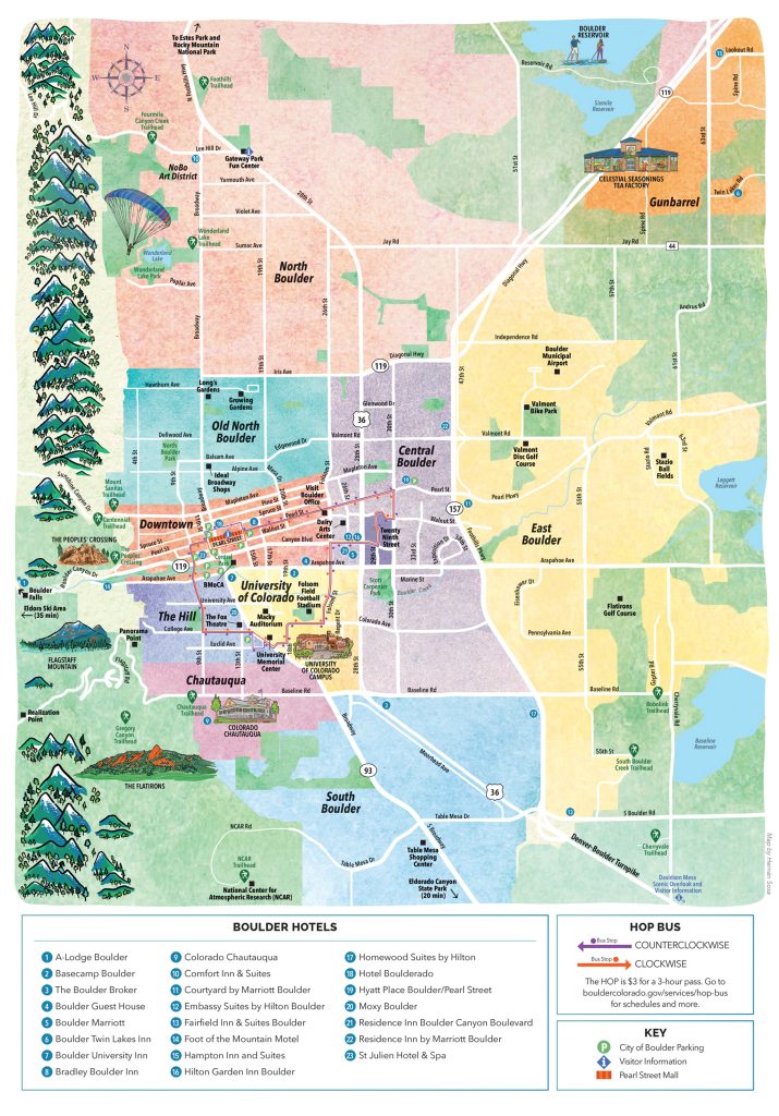 Boulder, Colorado map 