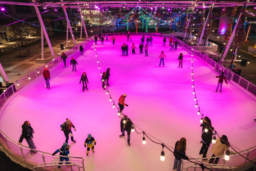 Gallivan Center ice skating, Salt Lake City, Utah 