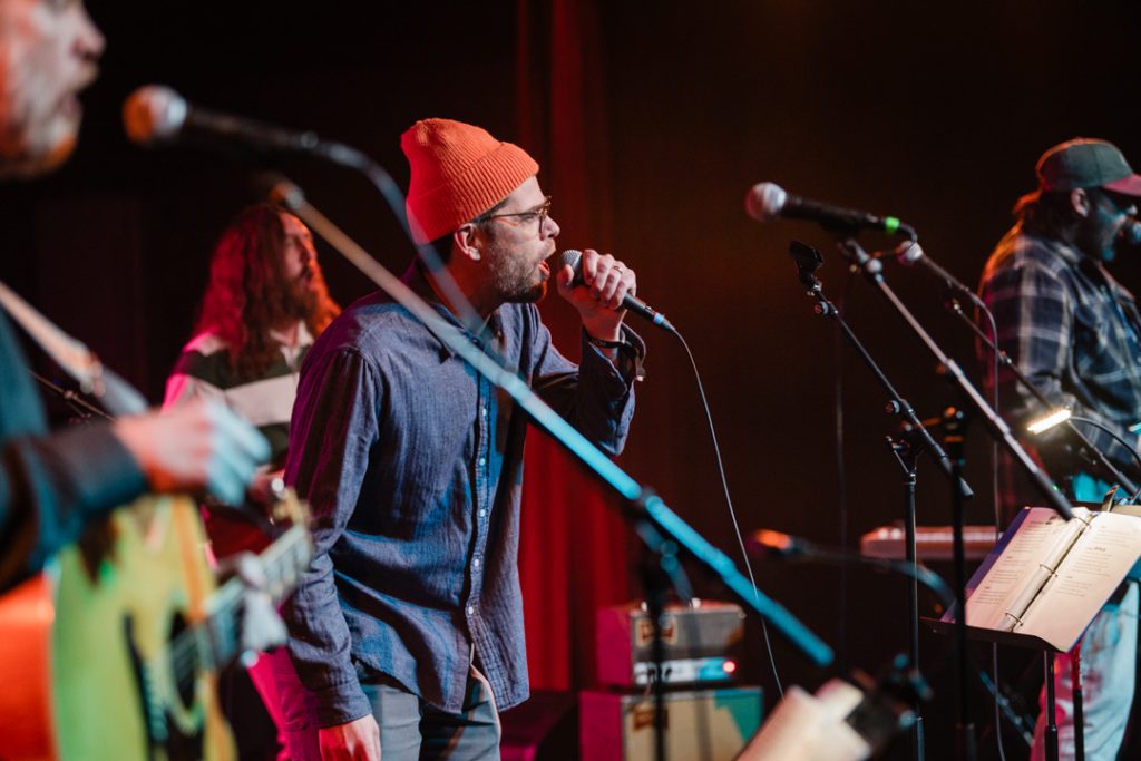 Paul Jacobsen and a lot of his friends honor George Harrison at Velour Music Gallery on Feb. 27, 2026. Photos shot last year at the collective’s Weezer tribute are by Natalie Simpson. IG: @beehivephotovideo.