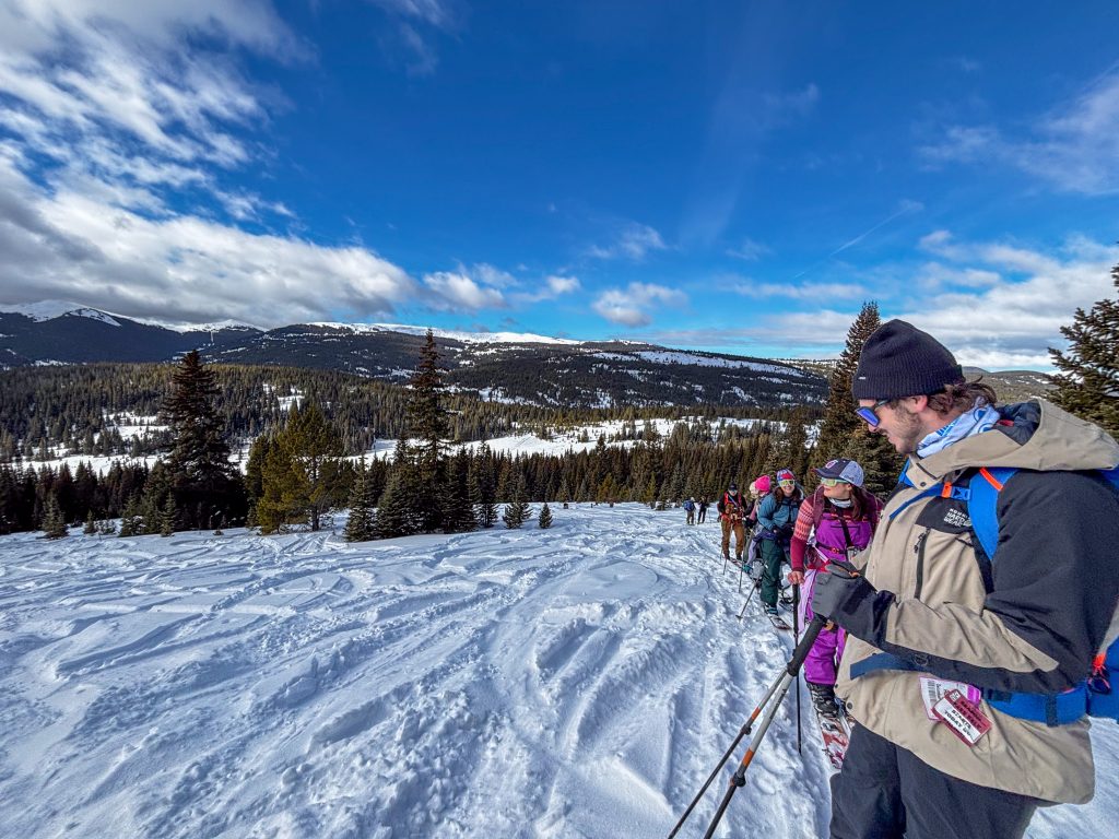 onX backcountry ski trip, vail pass, colorado