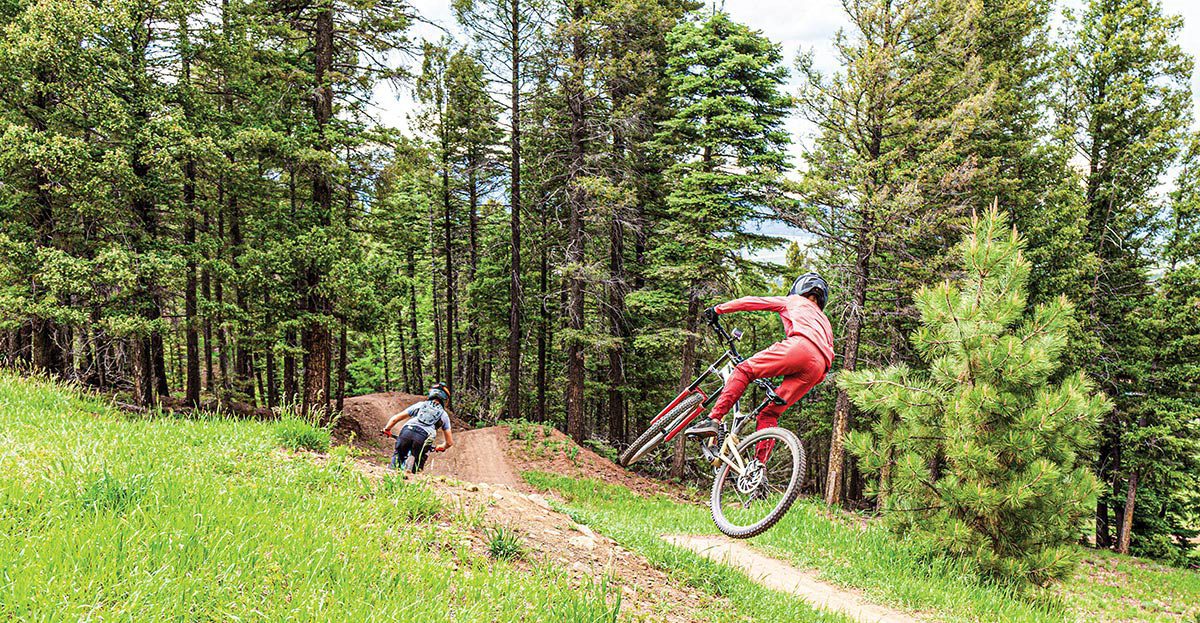Two bikers at Angel Fire Bike Park