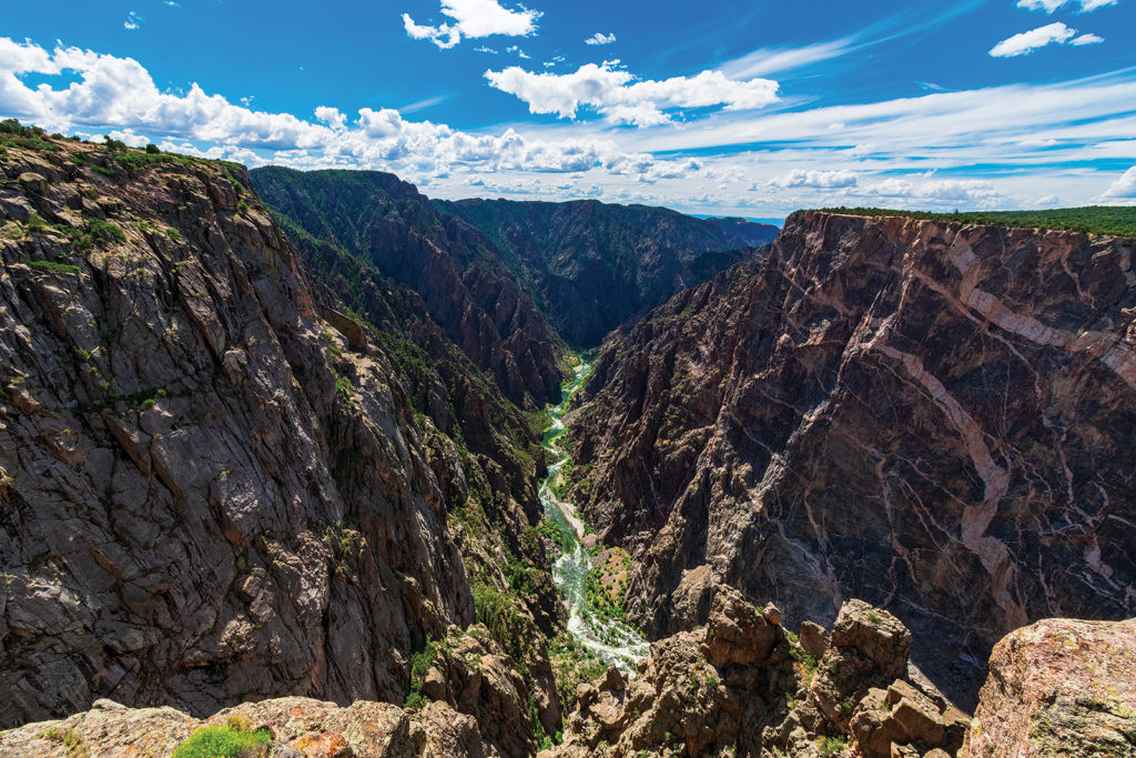 Canyon and rock formations in Black Canyon of the Gunnison National Park