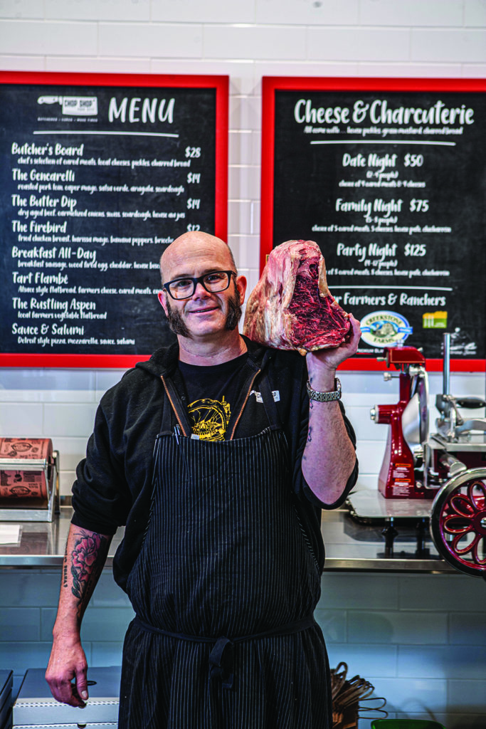 John Courtney, owner of Chop Shop, in his store