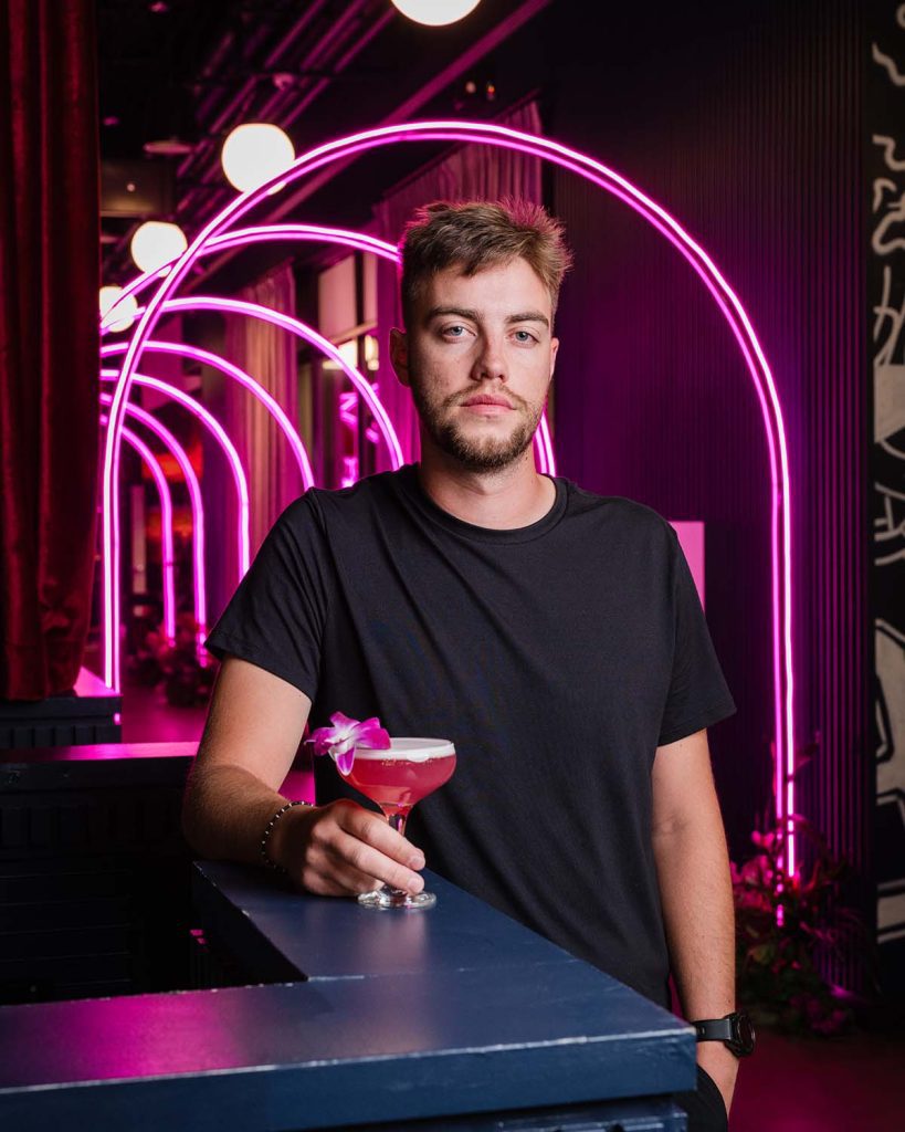 Flanker Kitchen & Sporting Club Tucker Castle—Hibiscus Gin Sour