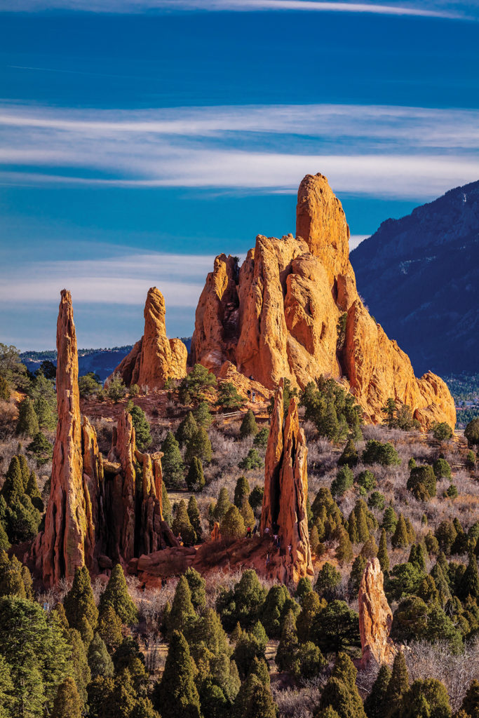 National Natural Landmark features Sedimentary rock formation in Garden of the Gods