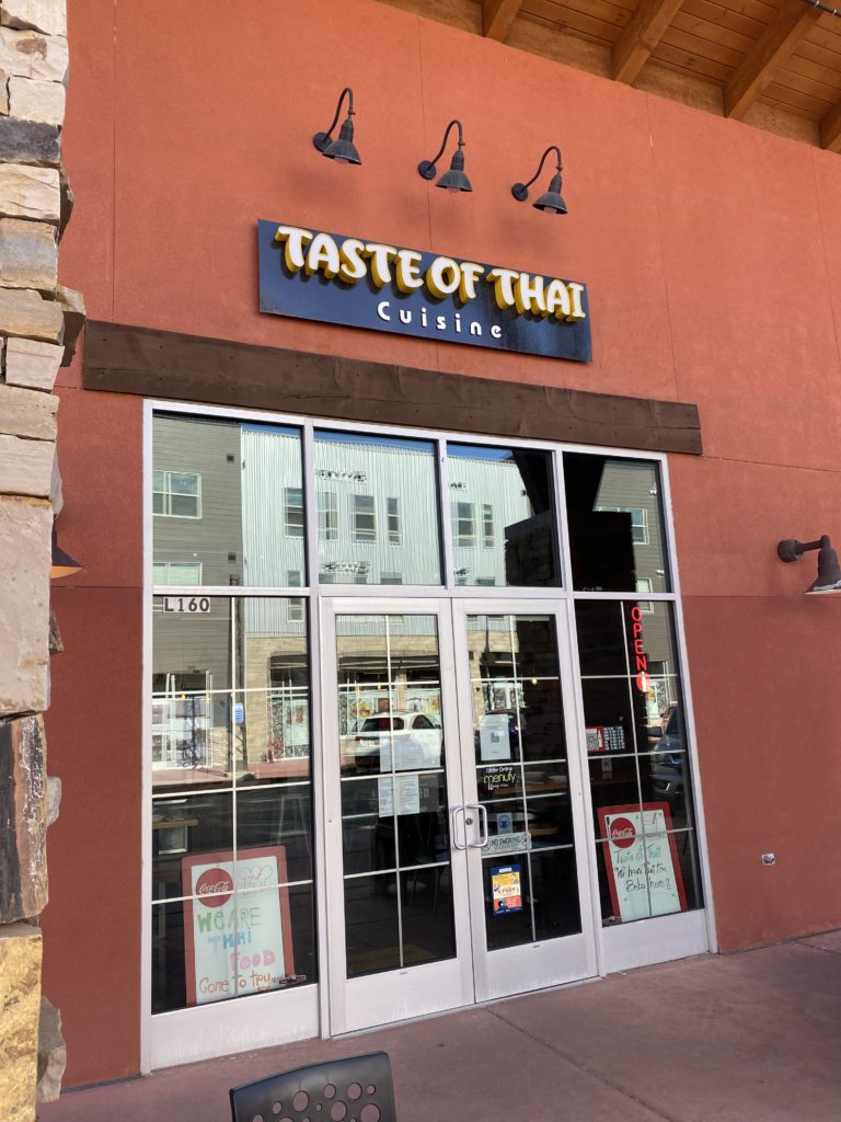 Exterior of Taste of Thai, the latest in a string of independent Park City restaurants