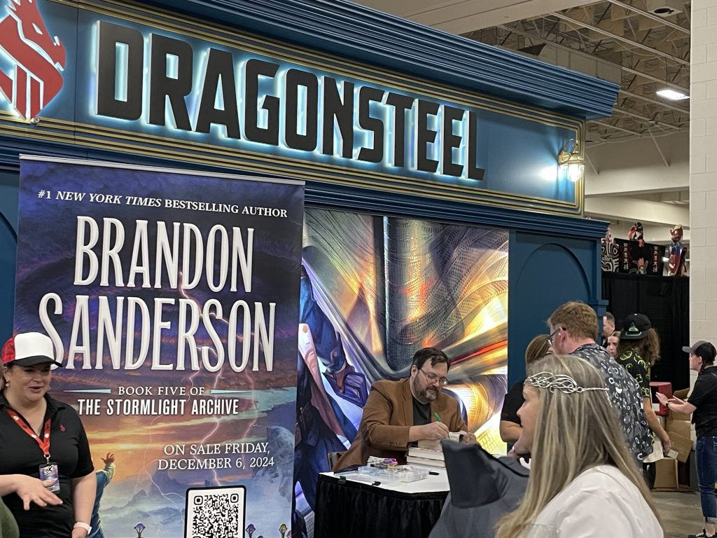 FanX 2024 Brandon Sanderson Signing at Dragonsteel booth