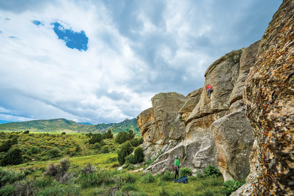 Rock climbing at Castle Rocks State Park