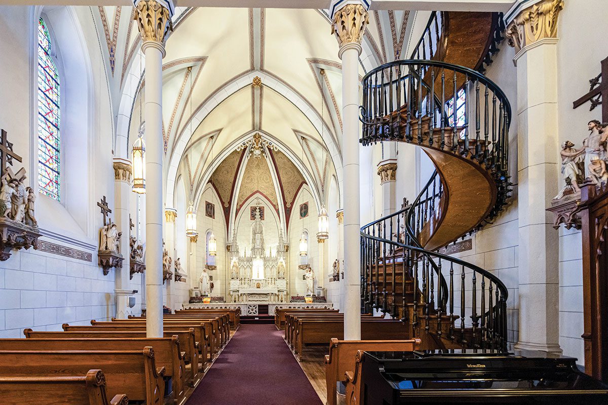 Interior of Loretto Chapel