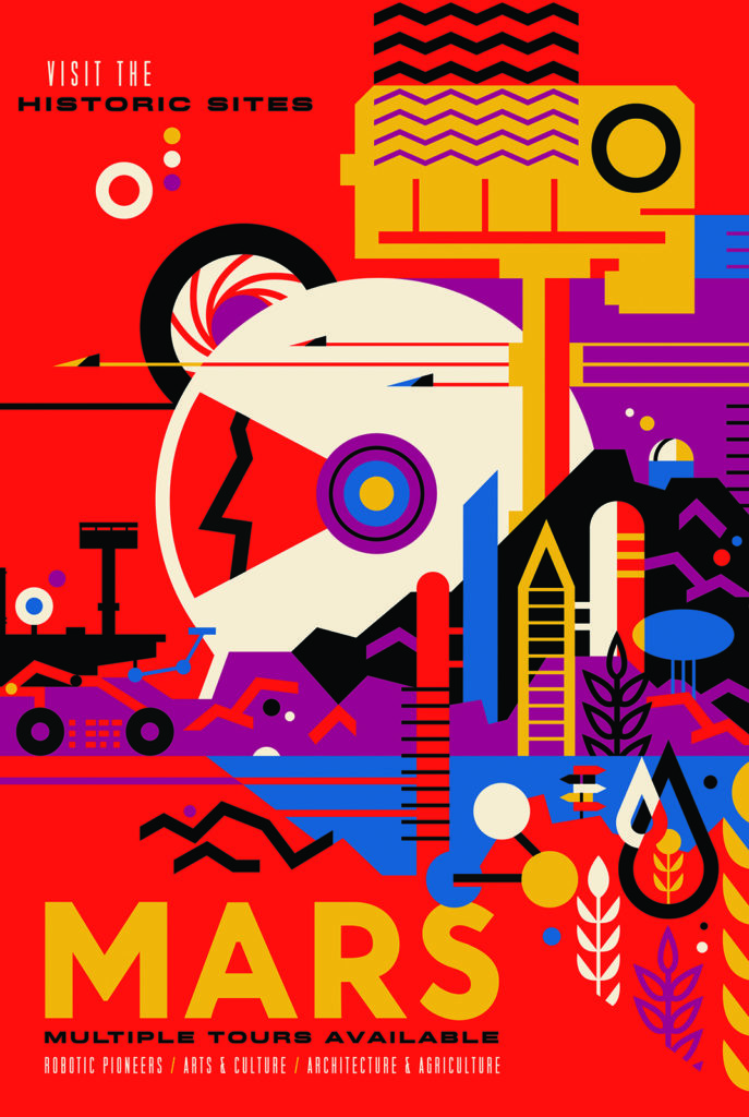 Mars tours poster from NASA Jet Propulsion Laboratory