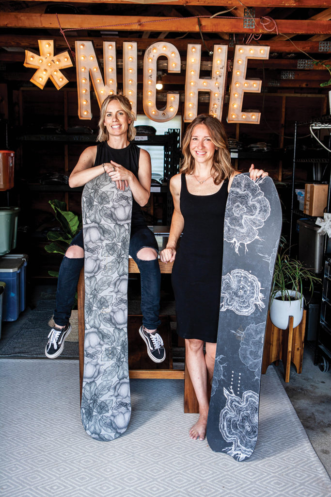 Niche Snowboards founders Ana Van Pelt and Kirsten Kolter