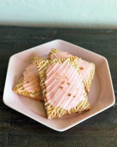 Strawberry shortcake poptart from Passion Flour, a spot for allergy-friendly takeout in Utah