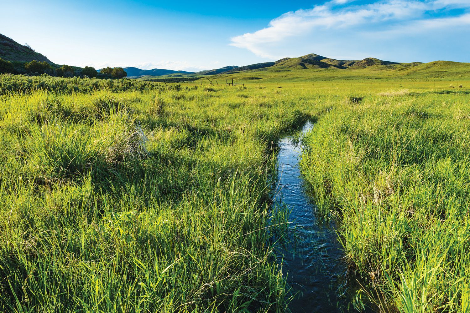 A stream in Della Ranch in Northwest Utah
