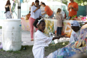 Children paint at 2019 Utah Arts Festival