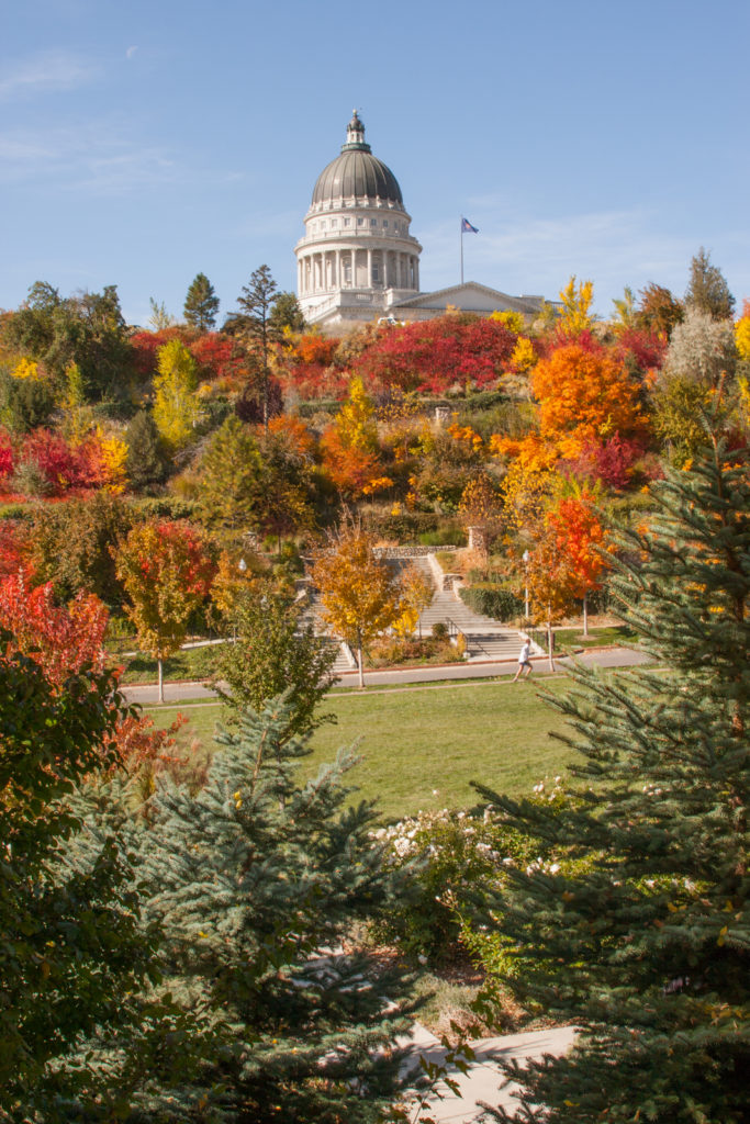 View of Utah State Capitol from Memory Grove, a swell location for a picnic in salt lake city