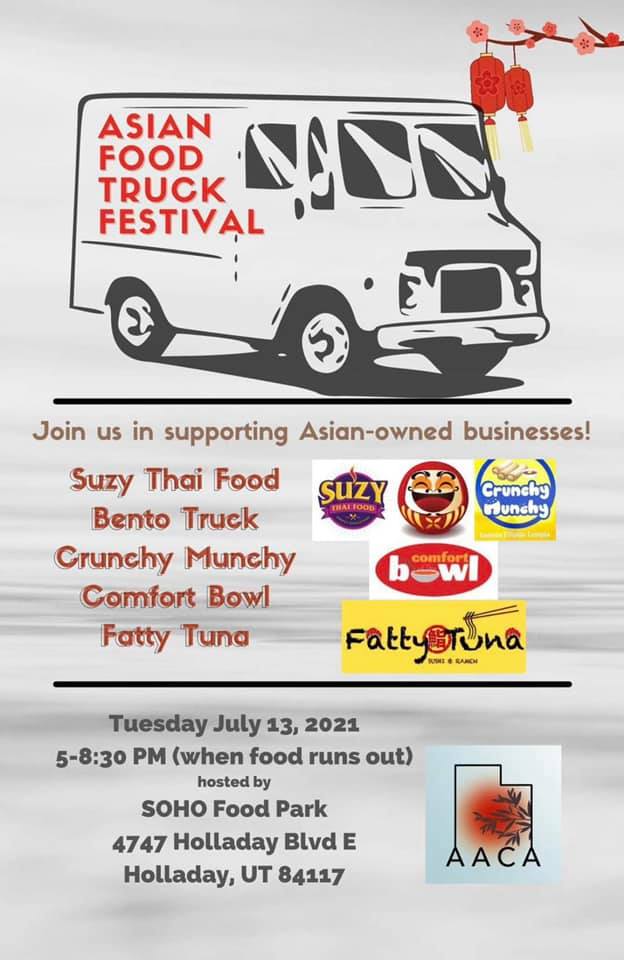 Flyer for food truck event, Asian Food Truck Festival