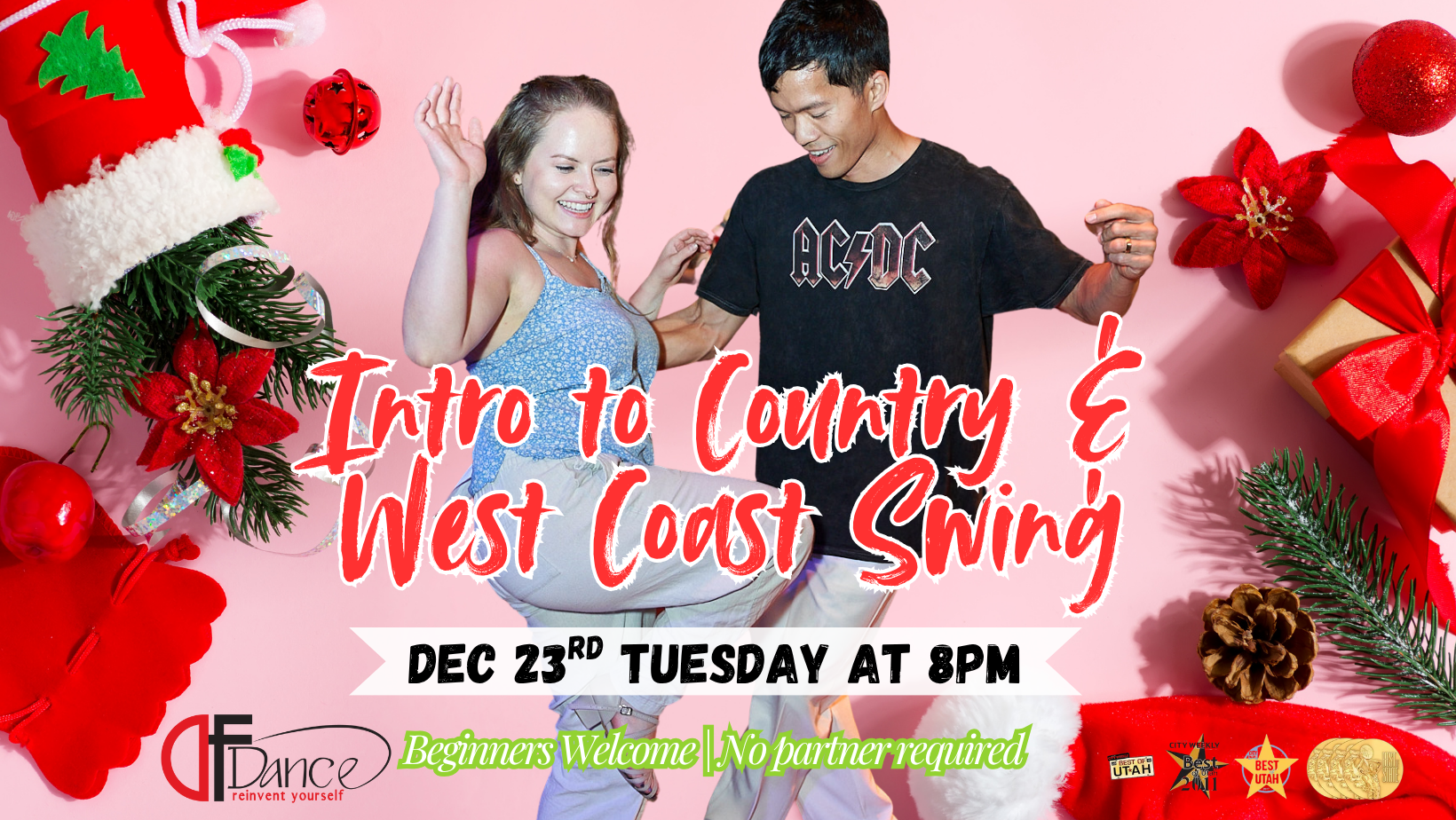 🎄Jingle & Twirl Beginner Night! 🤩💃 No partner needed🎅