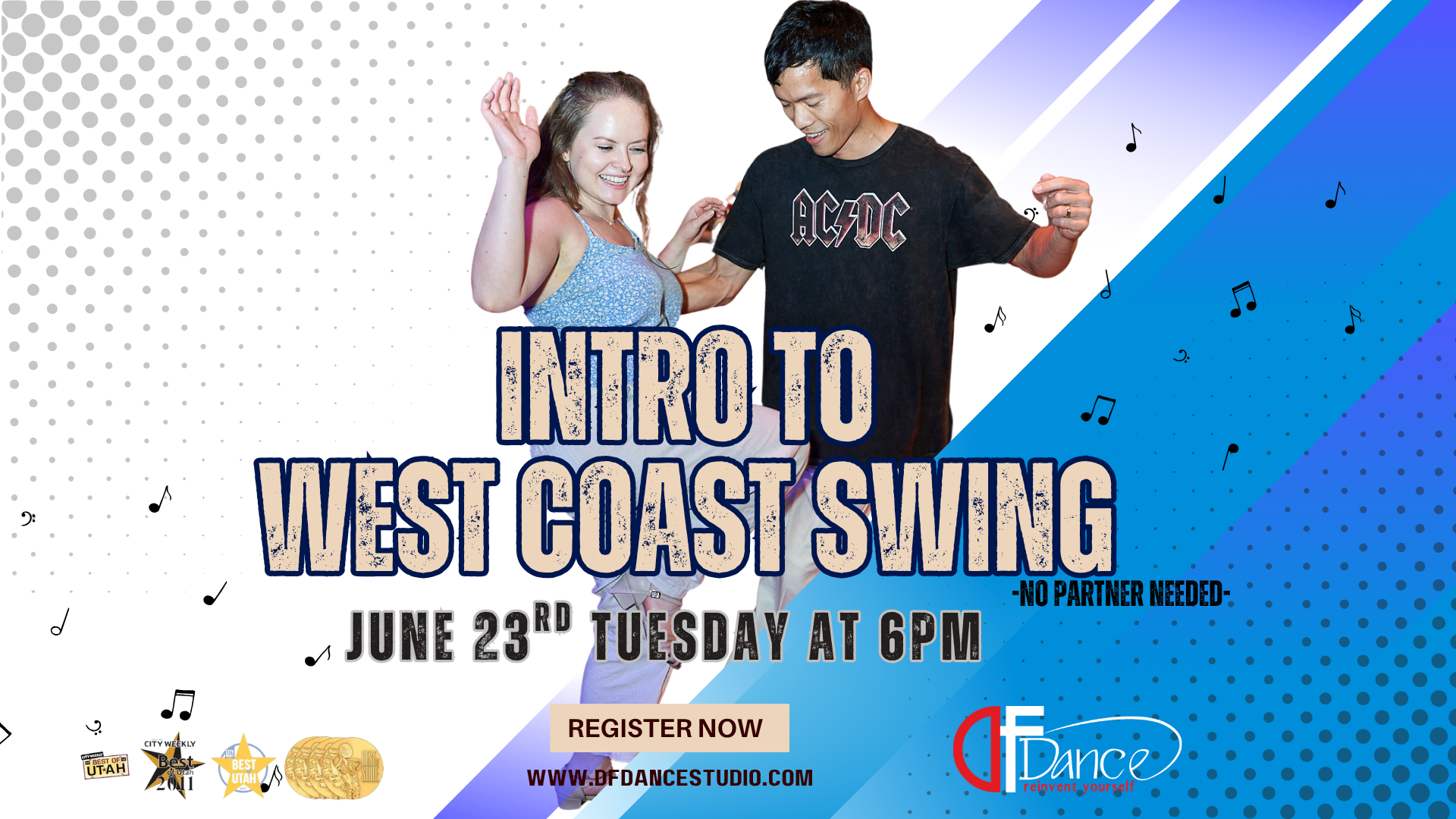 Intro to West Coast Swing! Beginner Welcome! No partner needed