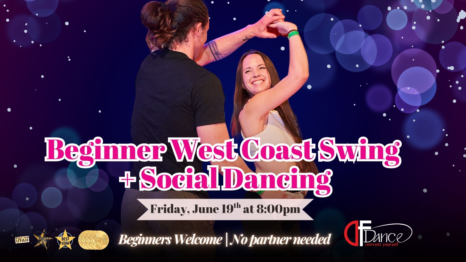 Beginner West Coast Swing Class + Social Dancing!